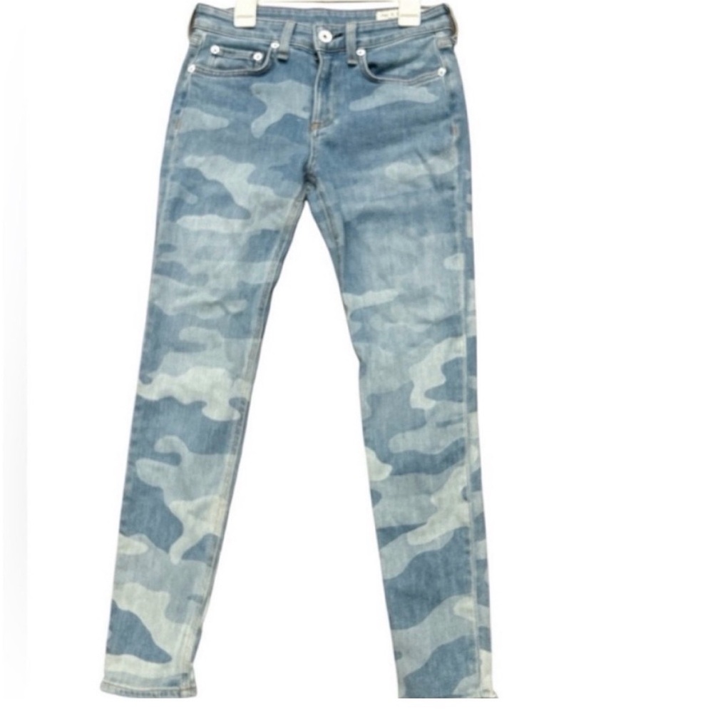 rag & bone Camouflage Light Blue Women's Skinny Jeans